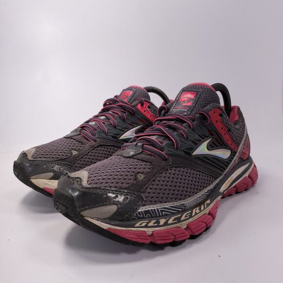 Brooks Glycerin 10 Athletic Lace Up Shoe Womens Size 8.5 1201121B761 Gray Pink - Picture 3 of 9